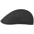 Stetson Texas Cotton Flatcap UV Schutz 40+ Unifarbene Schirmmütze Frühjahr Sommer schwarz L (58-59 cm)
