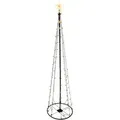 Led Lichterbaum Mit Stern - 240 Cm - Deko Weihnachtsbaum Mit 154 Led In Warm Weiß Beleuchtet - Weihnachten Advent Winter Garten Dekoration Für Außen