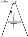 CookKing 111359 Schwenkgrill 180cm - Grillrost aus Edelstahl 80cm + Kurbel