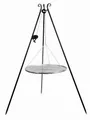 Natur24 Feuerschale Schwenkgrill 180cm Grillrost Edelstahl 80cm mit Kurbel