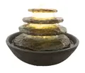 Zimmerbrunnen Hoku LED Beleuchtung Polyresin ca. 24.5 x 16.5 cm grau, Dehner