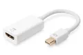 DIGITUS Mini DisplayPort Grafik Adapter, mDP zu HDMI Typ A, 4K Ultra HD 60Hz, 4096 x 2160 Pixel, Weiß