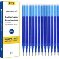 Ersatzminen blau Radierbar kompatibel für Pilot FriXion Clicker Ball 12 Stück