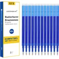 Radierbare Mine, Blau, 12 Stück, für Pilot FriXion, Clicker, Eberhard, 0,7mm
