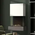 muenkel design Como [moderner Design Ethanolkamin]: Galaxy (Schiefer dunkelgrau) - Weiß - Planika Senso