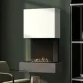 muenkel design Como [moderner Design Ethanolkamin]: Galaxy (Schiefer dunkelgrau) - Weiß - Planika Senso