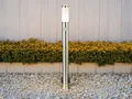E27 Edelstahl Pollerleuchte 110cm praktisch mit Bewegungsmelder und 2 Steckdosen