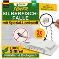 Green Guardia Silberfische Falle – 3x Fallen - Wirksam Silberfische bekämpfen