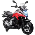 AIYAPLAY Elektro Kindermotorrad Elektromotorrad mit MP3, USB, Stützrädern, Musik, Scheinwerfer, Kinder Elektro Motorrad mit 2 Stützrädern für Kinder von 3-6 Jahren Rot