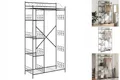 Garderobe Offener Kleiderschrank Schwarz 100x43x188 Cm Stahl