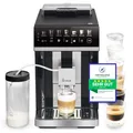 KKT KOLBE One Kaffeevollautomat mit Milchbehälter, Milchschaumdüse und Zubehör, 2 Tassen Funktion, 15 Bar, 7-stufiges Mahlwerk, Touchscreen, Automatische Reinigung, 7 Getränke, schwarz silber