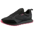 HUGO Icelin_Runn Sneaker, Freizeitschuh, Halbschuh, Schnürschuh mit Logoschriftzug rot|schwarz 44 EU