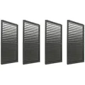 PROREGAL® Pavillonseitenteil 3er/4er-Set Aluminium Paneele/Schiebetür für Pergola Weiß/Anthrazit, 369x206 cm 369 cm x 206 cm