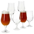6x Hook Pilsglas 350ml mit Fuß Biergläser klar 0,35L aus Glas Biertulpe Party