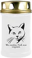 HS Candle Grabkerze Grablicht (Katze Kopf) - ca 48h / 2 Tage Brenndauer je Kerze (14,5cm, Ø 7cm) - viele versch. Designs