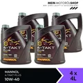 Mannol MN7202 4-Takt Plus 10W-40 Motorradöl JASO MA API SL 4x4 Liter = 16 Liter