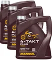 3x4 Liter Mannol 4 Takt Plus 10W-40 Motorradöl 4T Jaso MA2 Motoröl Roller 10W40