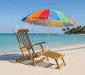 Lesli Living Deckchair Derry Teak Relaxliege Liegestuhl Sonnenliege Klappliege
