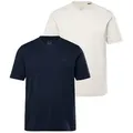 JP1880 T-Shirt T-Shirts Basic 2er-Pack V-Ausschnitt Halbarm (2-tlg) weiß 7XL