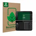 ScreenLeaf 2 Stück Schutzfolie für Nintendo 3DS XL SPM7800 [nachhaltiger Displayschutz, Folie, transparent, kratzfest]