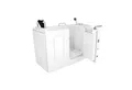 AcquaVapore Whirlpool-Badewanne Sitzwanne Whirlpool Badewanne mit Tür S07WP-C-L 140x76cm, (1-tlg), mit Ablaufgarnitur