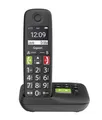 Gigaset E290A DECT/GAP Schnurloses Telefon analog für Hörgeräte kompatibel, Anrufbeantworter, Freisprechen, Babyphone Schwarz