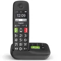 Gigaset E290A Schnurlostelefon schwarz, Anrufbeantworter, Analog, DECT, GAP