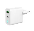 8716309129572 USB-A/USB-C Charger LED 20W PD QC3.0 White GEMBIRD