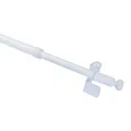Gardinia Klemmstange, Ausdrehbar, Montage ohne Schrauben und Bohren, Press&Go Filigrano Kugel, Durchmesser 8/10 mm, Länge 30-50 cm, Metall, Weiß, 31510, Weiß (Kugel)