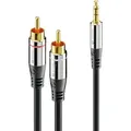 SON AC600-150 - Audio Kabel, 3,5 mm Klinkenstecker auf 2x Cinch, 15,0 m