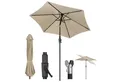 Sekey Sonnenschirm ∅ 220/270/350 cm Gartenschirm mit Kurbel Marktschirm Neigbar, LxB: 220x220 cm, Windfest, Stabil, UPF 50+, für Terrasse, Balkon und Garten