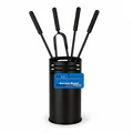 Industrial Look Ofenbesteck - Kaminbesteck schwarz 5-tlg. - Kamingarnitur modern