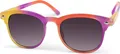 styleBREAKER Kinder Nerd Sonnenbrille mit buntem Rahmen, Kunststoff Rahmen und Polycarbonat Flachgläsern 09020090