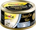 GimCat ShinyCat Filet Thunfisch mit Anchovis - Katzenfutter, Filet (24 x 70 g)
