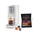 Tchibo Qbo ESSENTIAL Premium Kapselmaschine inkl. 30 recyclebare Qbo Kapseln für Espresso, Caffè und Caffè Grande, kompaktes, innovatives Design, Bright Sand