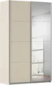 Schwebetürenschrank RAUCH "Kleiderschrank Schrank Garderobe Schlafzimmerschrank CORTONA", beige (champagner), B:136cm H:229cm T:62cm