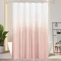 Duschvorhang Textil Rosa 180x200cm 120g/m2 Wasserdicht Waschbar