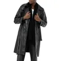 RedBridge Trenchcoat Herren Kunst-Leder Trenchcoat Peacoat Caban Stutzer schwarz L
