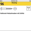 Holzschraube DIN 96 Halbrundkopf Schlitz 2 x 16 Messing (500 Schrauben pro Stück) (000967000020016)