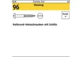 Reyher Holzschraube DIN 96 Halbrundkopf Schlitz 2 x 16 Messing