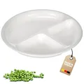 Westmark Mikrowellen-Menüteller, 3 separate Bereiche, ø 25 cm, Kunststoff, Farbe: Weiß, 22402270, Teller, Einzeln