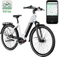 Tretwerk Amber Nexus E Bike Damen 28 Zoll Elektrofahrrad 155 - 185 cm Hollandrad Tiefeinsteiger weiß 48 cm