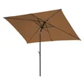 SVITA Sonnenschirm 3x2m Balkonschirm rechteckig mit Sonnenschutz Matt Taupe