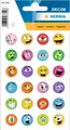HERMA Smily-Sticker DECOR beglimmert 2 Blatt Smilys 1,7 cm