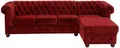 Home affaire Chesterfield-Sofa New Castle L-Form, hochwertige Knopfheftung in Chesterfield-Design, B/T/H: 255(171/72)