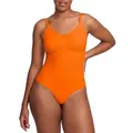 cfab (creamy fabrics) Miederbody Bodysuit Sculpting Shapewear mit Slip-Sunset Orange-M (1-tlg) Figurformend orange M