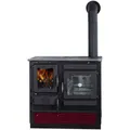 GLOBEFIRE Holzherd "Alhena", rot, Stahl, 7 kW, Dauerbrand geeignet