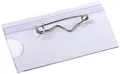 Namensschilder mit Hosenträger clip, 60x40 mm, 24 Stück farblos, 121262