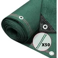 VOUNOT® Zaunblende 1×10m, Sichtschutz Zaun 230 g/m2 HDPE Schattiernetz, Grün - Grün
