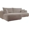 Selsey Ovo Cord – Ecksofa Schlaffunktion, Bettkasten, Cordstoff, links, Beige - Beige